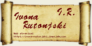 Ivona Rutonjski vizit kartica